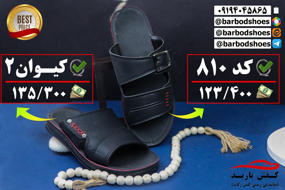 دمپایی مردانه چرم