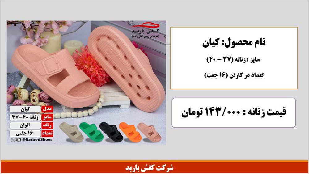 دمپایی پلاستیکی زنانه شیک